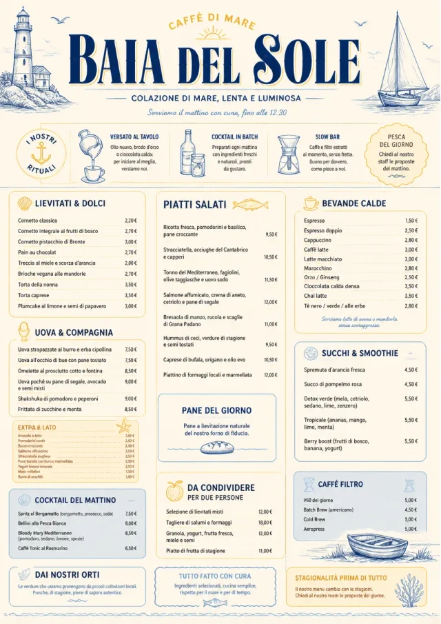 Coastal Midday breakfast-menu menu template preview