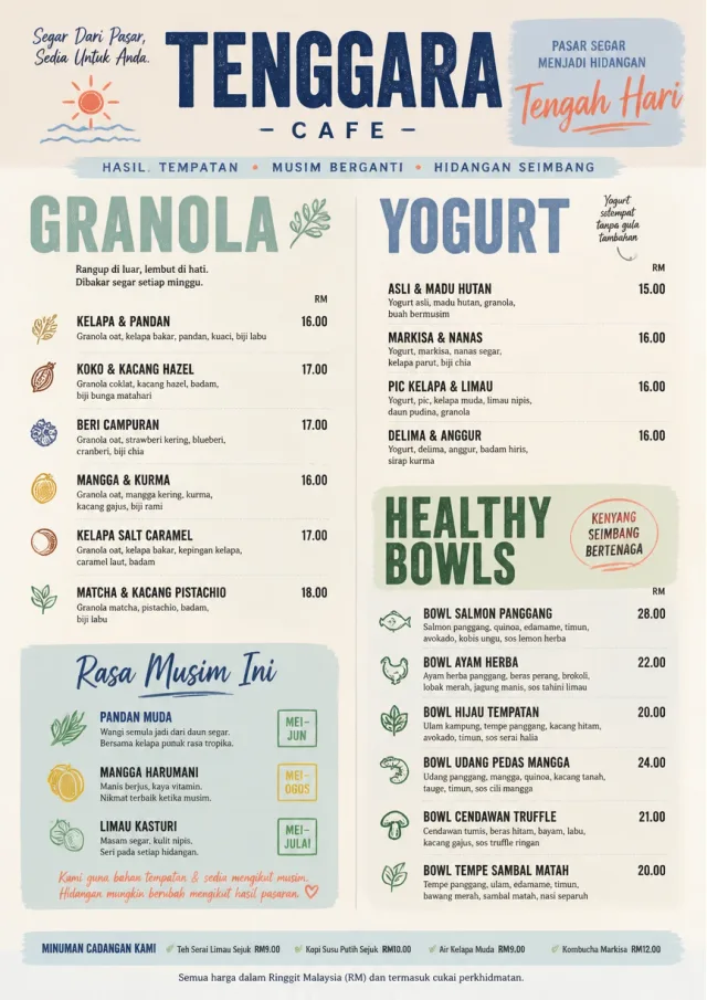 Market Fresh Midday breakfast-menu menu template preview