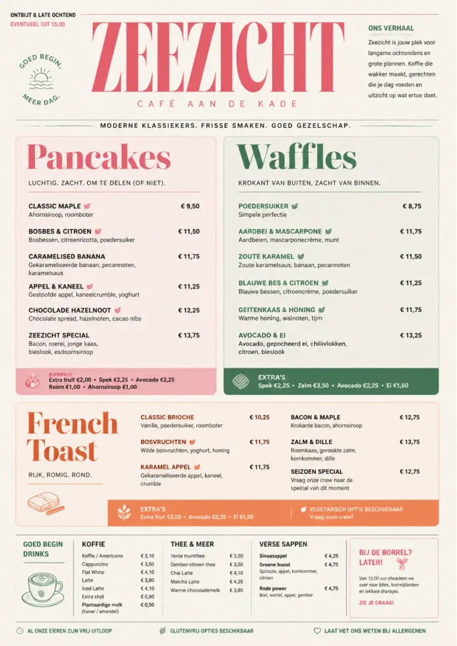 Modern Brunch Editorial breakfast-menu menu template preview