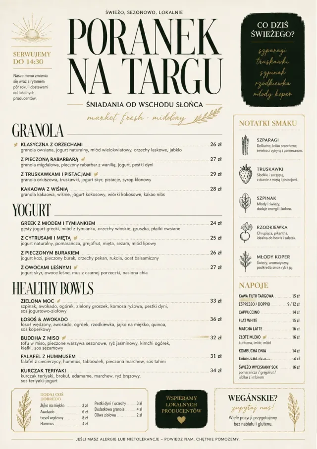 Market Fresh Midday breakfast-menu menu template preview