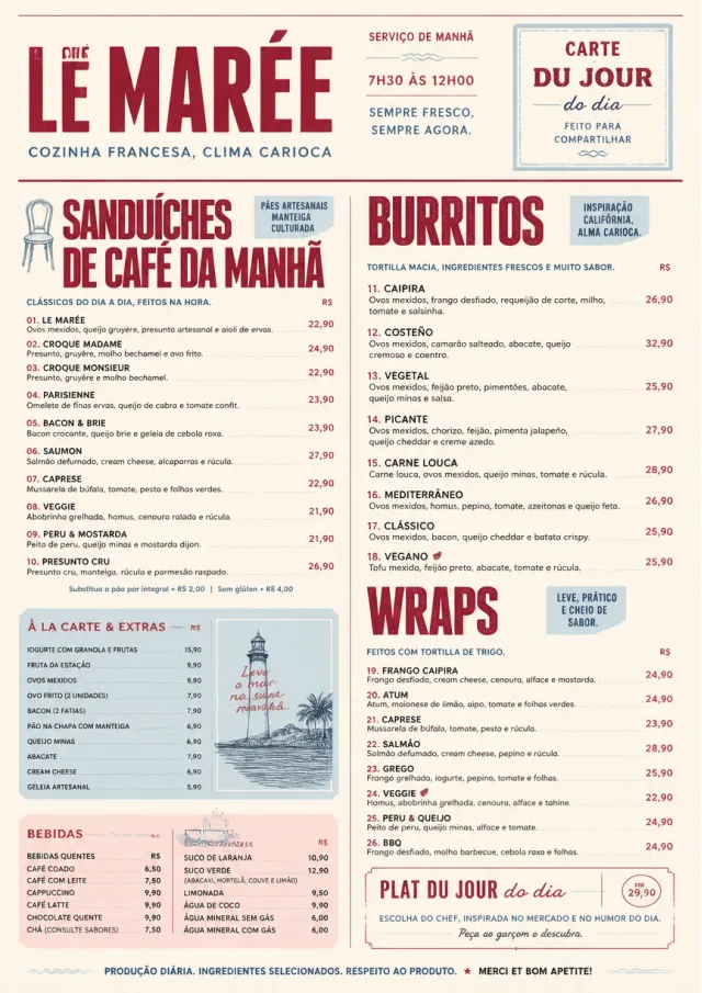 Bistro Midi breakfast-menu menu template preview