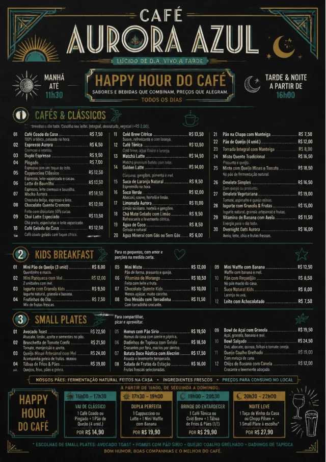 Happy Hour Promo breakfast-menu menu template preview