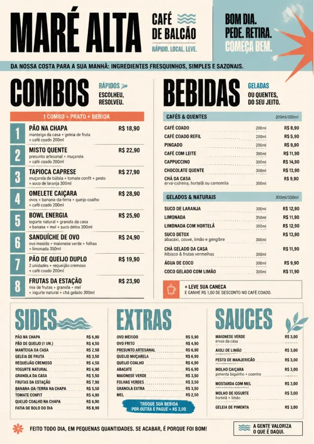 Urban Counter Quick breakfast-menu menu template preview