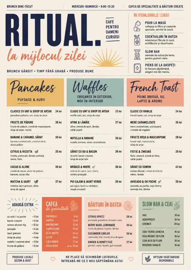 Modern Brunch Editorial breakfast-menu menu template preview
