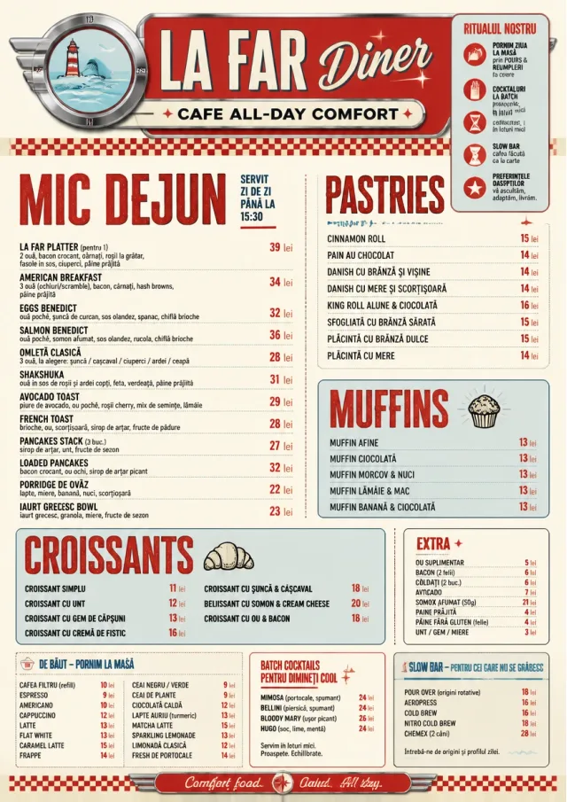 Diner Comfort breakfast-menu menu template preview