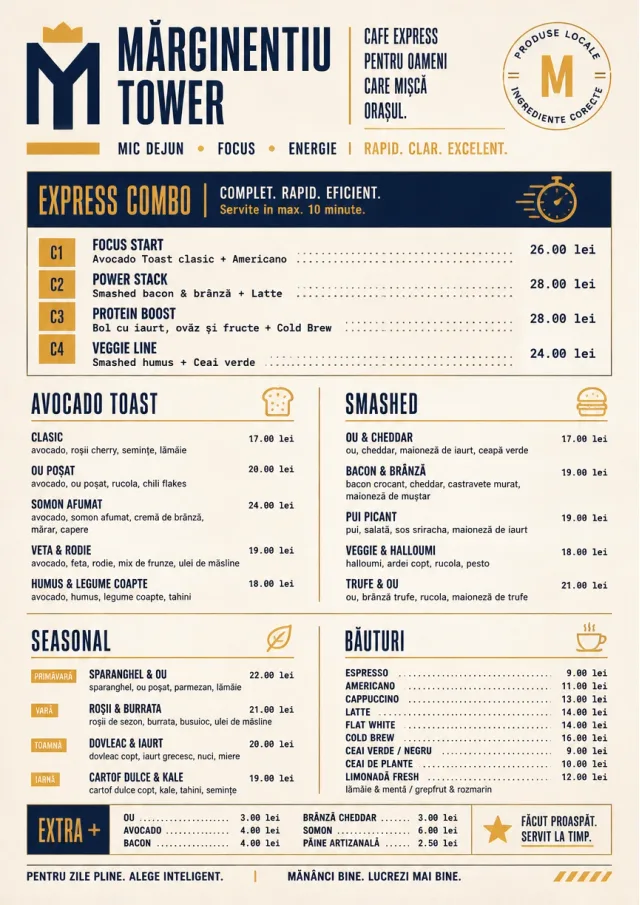 Power Lunch breakfast-menu menu template preview