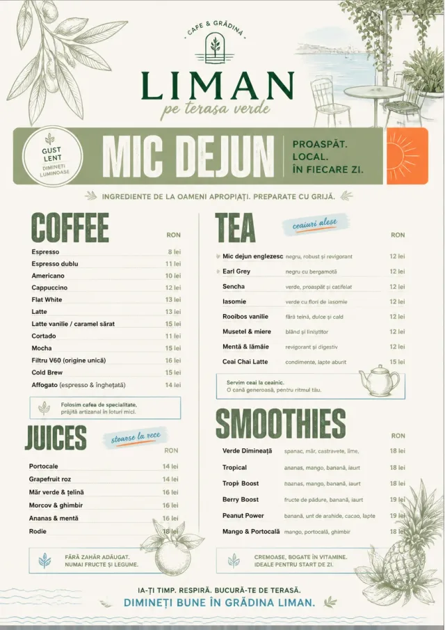 Garden Patio Day breakfast-menu menu template preview