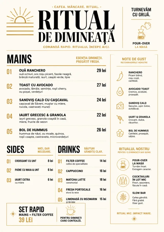 Counter Quick Board breakfast-menu menu template preview