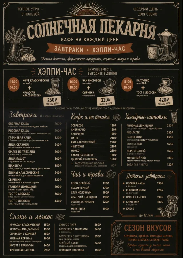 Happy Hour Promo breakfast-menu menu template preview