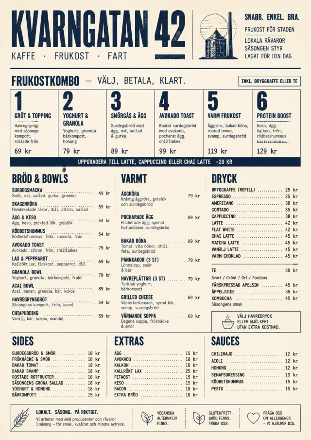 Urban Counter Quick breakfast-menu menu template preview