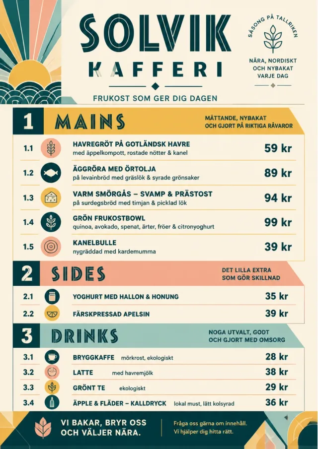 Counter Quick Board breakfast-menu menu template preview