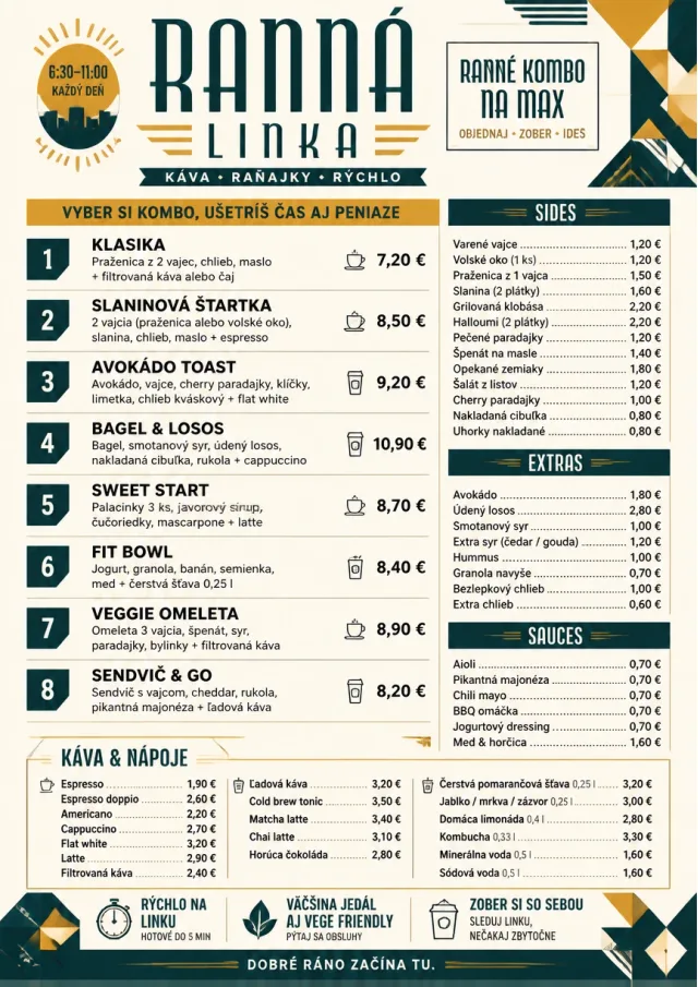 Urban Counter Quick breakfast-menu menu template preview