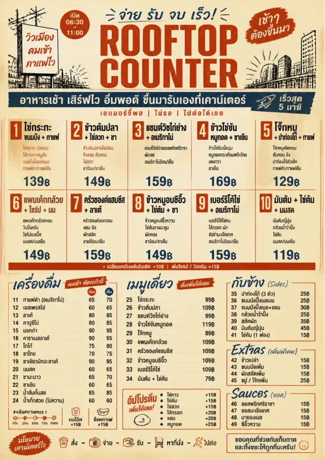 Urban Counter Quick breakfast-menu menu template preview