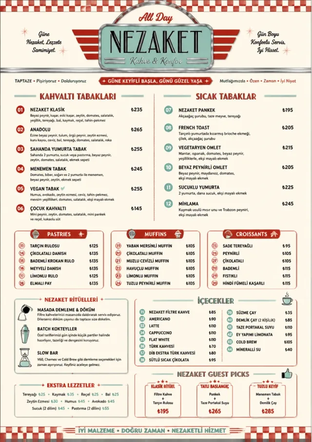 Diner Comfort breakfast-menu menu template preview