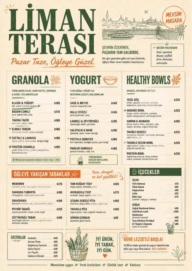 Market Fresh Midday breakfast-menu menu template preview