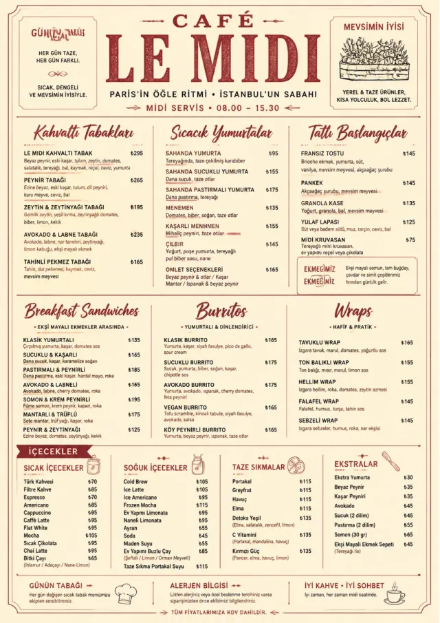 Bistro Midi breakfast-menu menu template preview