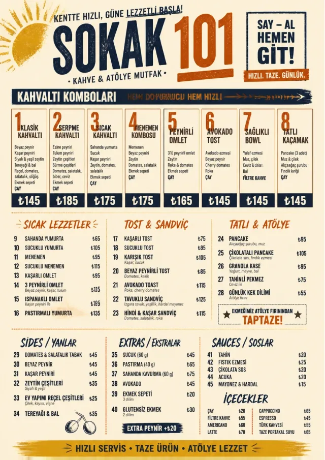 Urban Counter Quick breakfast-menu menu template preview