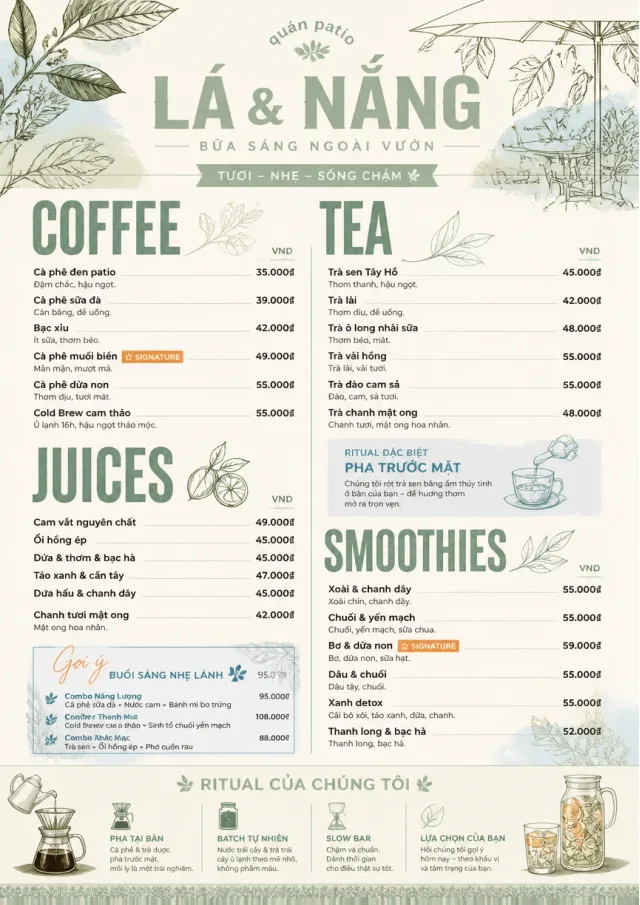 Garden Patio Day breakfast-menu menu template preview