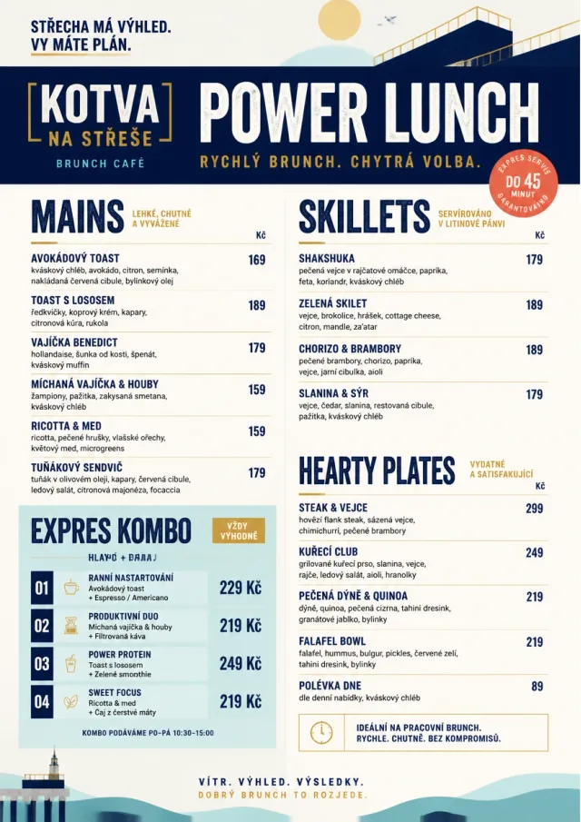 Power Lunch brunch-menu menu template preview