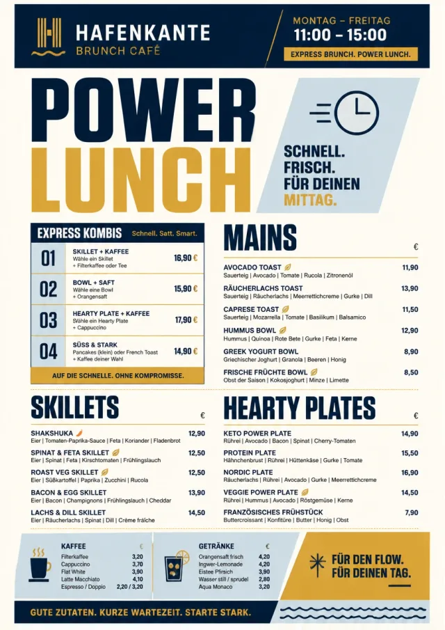 Power Lunch brunch-menu menu template preview