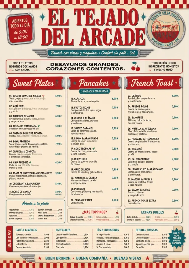 Diner Comfort brunch-menu menu template preview