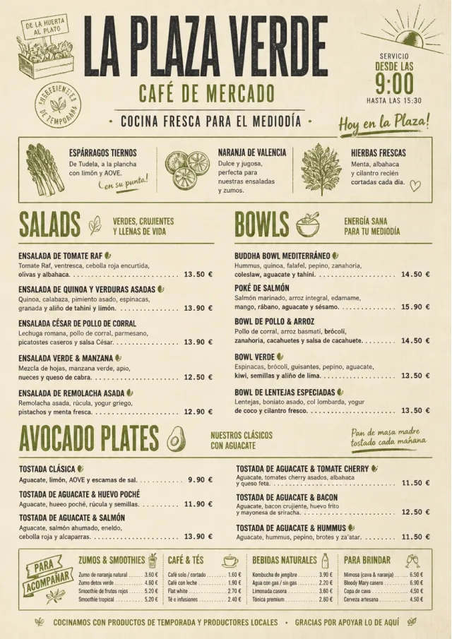 Market Fresh Midday brunch-menu menu template preview