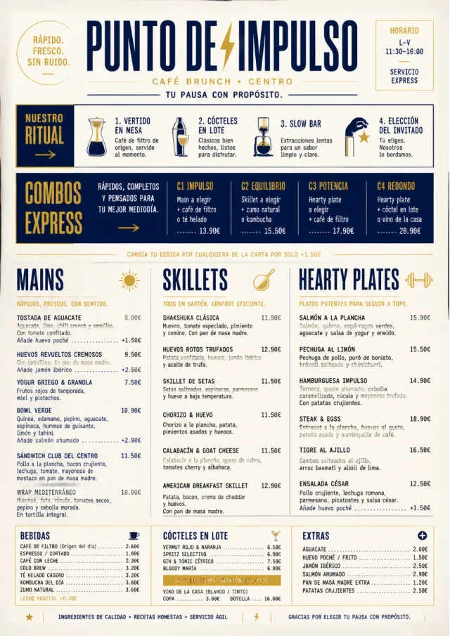 Power Lunch brunch-menu menu template preview