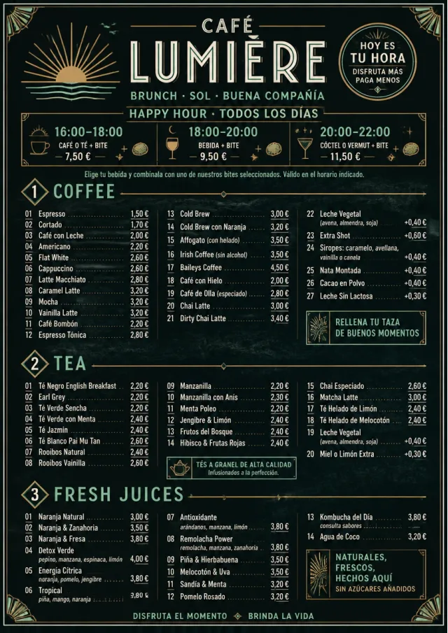 Happy Hour Promo brunch-menu menu template preview