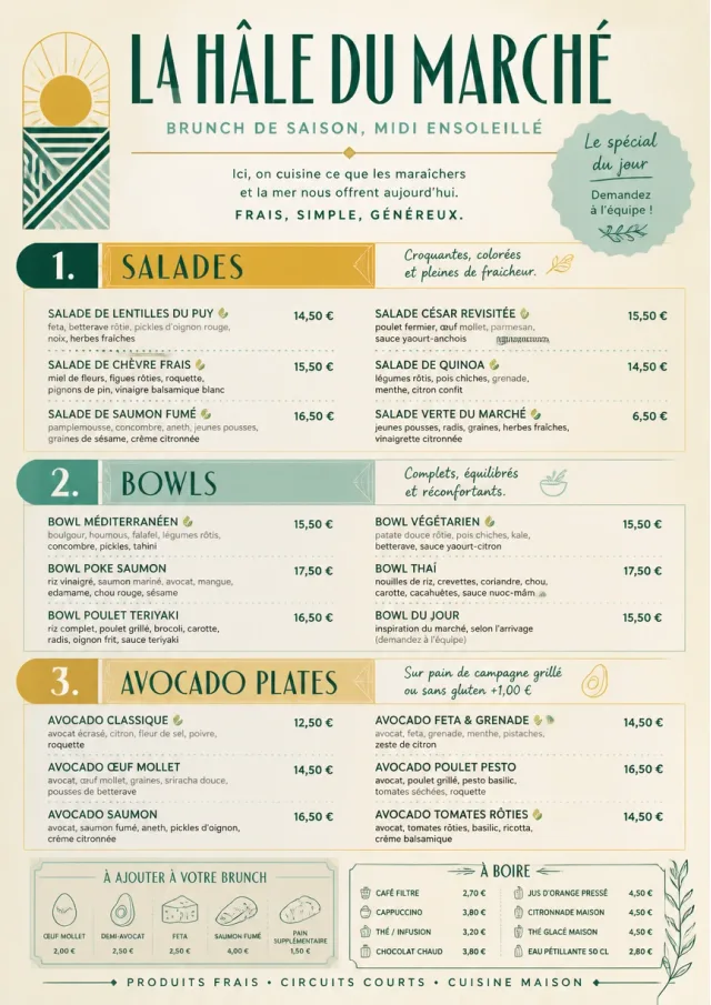 Market Fresh Midday brunch-menu menu template preview