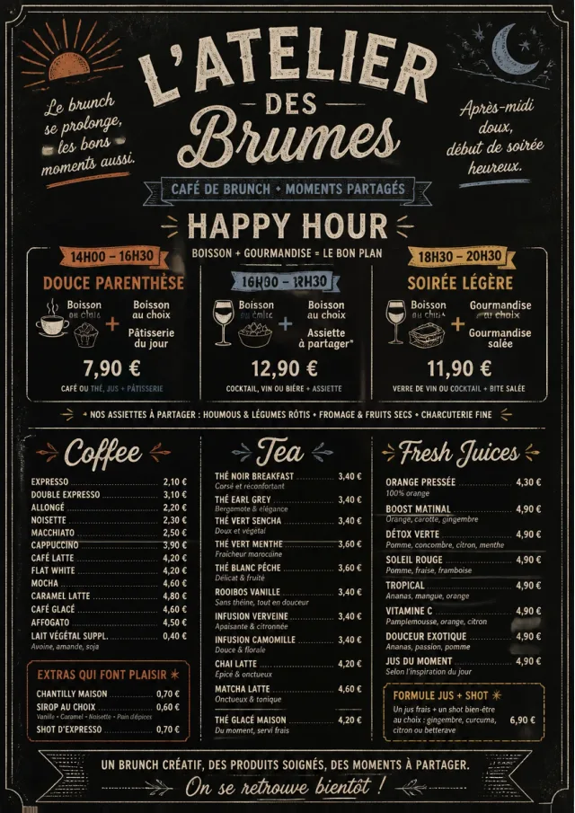 Happy Hour Promo brunch-menu menu template preview
