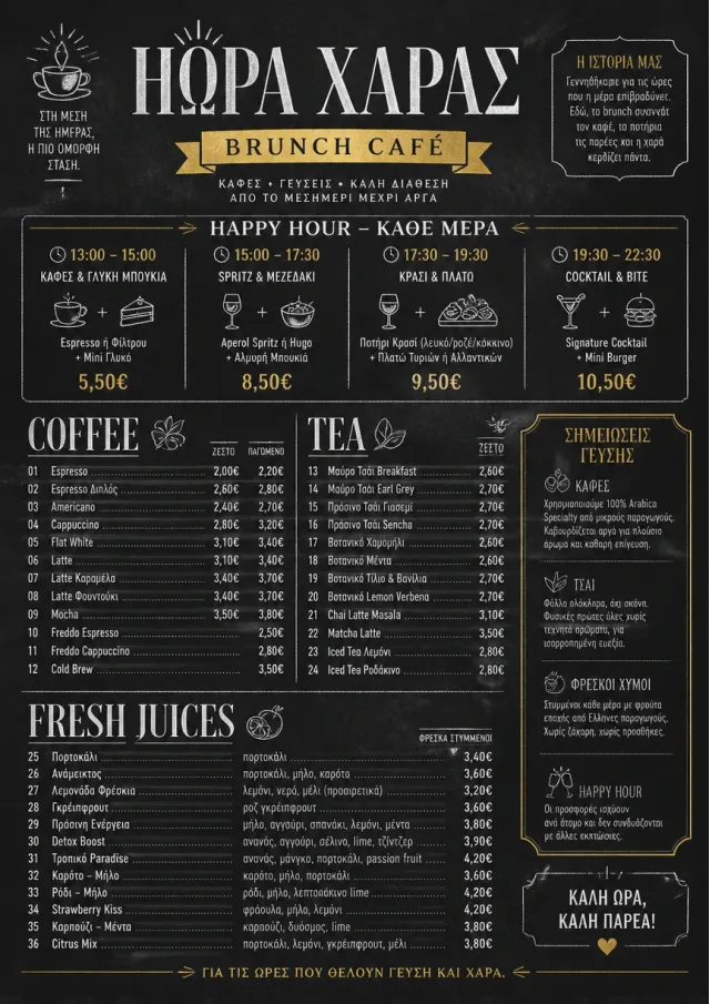 Happy Hour Promo brunch-menu menu template preview