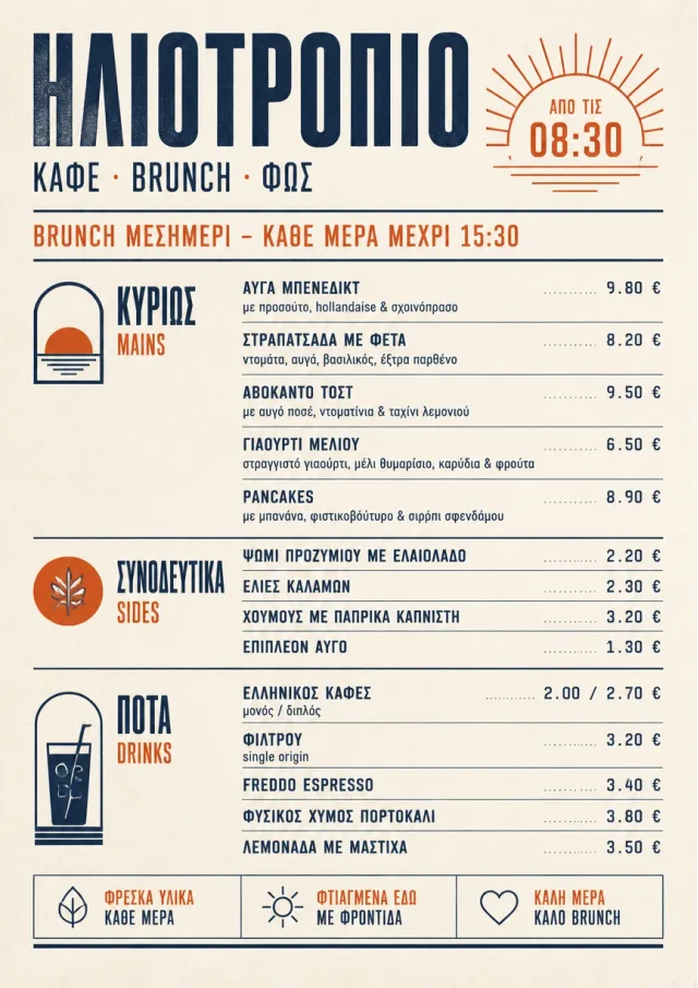 Counter Quick Board brunch-menu menu template preview