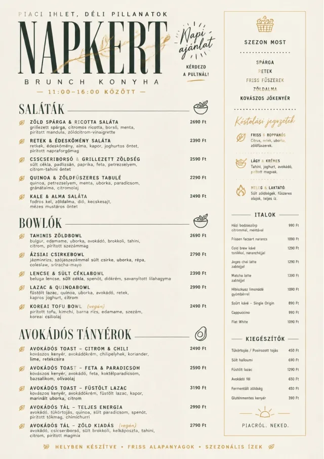 Market Fresh Midday brunch-menu menu template preview
