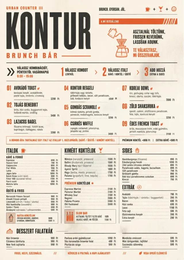 Urban Counter Quick brunch-menu menu template preview