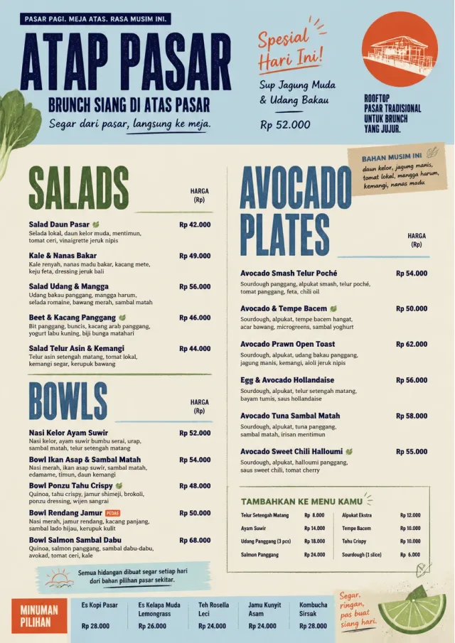 Market Fresh Midday brunch-menu menu template preview