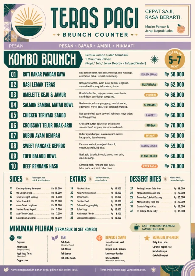 Urban Counter Quick brunch-menu menu template preview