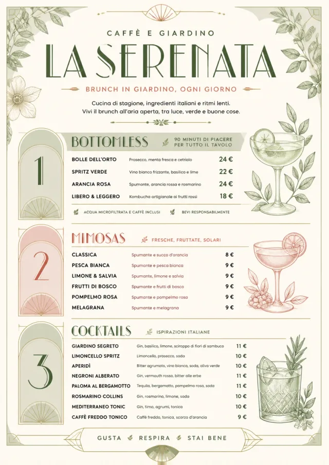 Garden Patio Day brunch-menu menu template preview