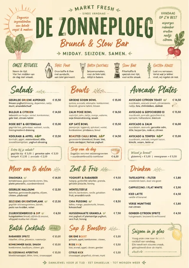 Market Fresh Midday brunch-menu menu template preview