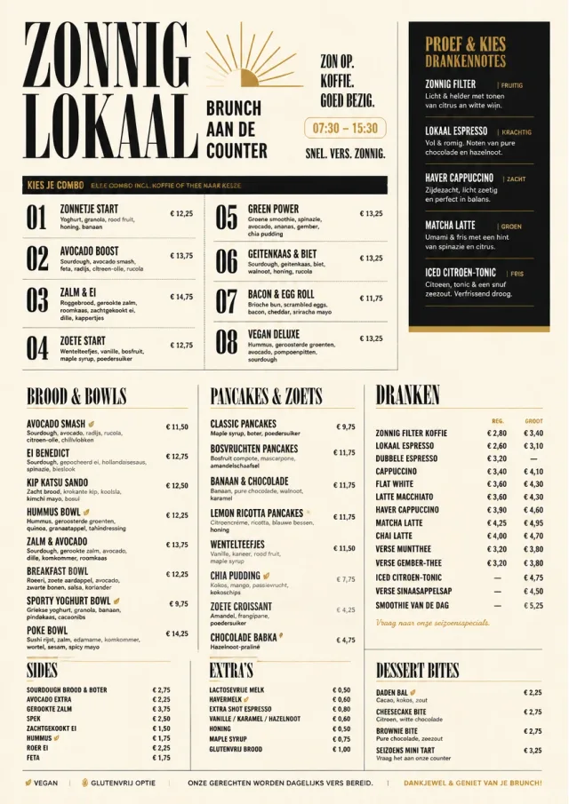 Urban Counter Quick brunch-menu menu template preview