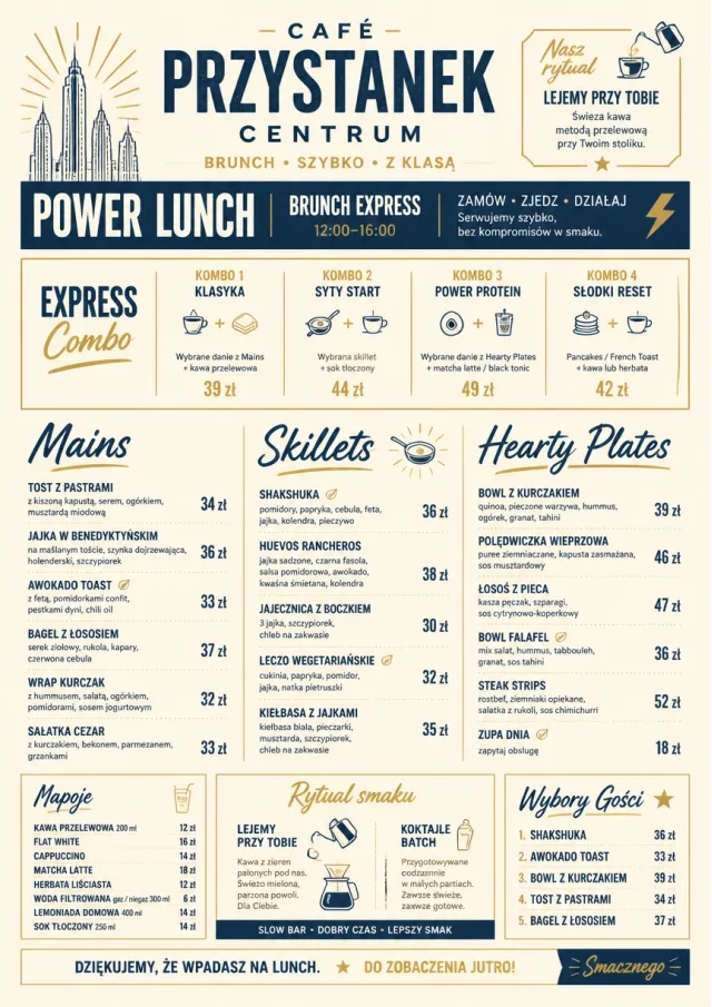 Power Lunch brunch-menu menu template preview