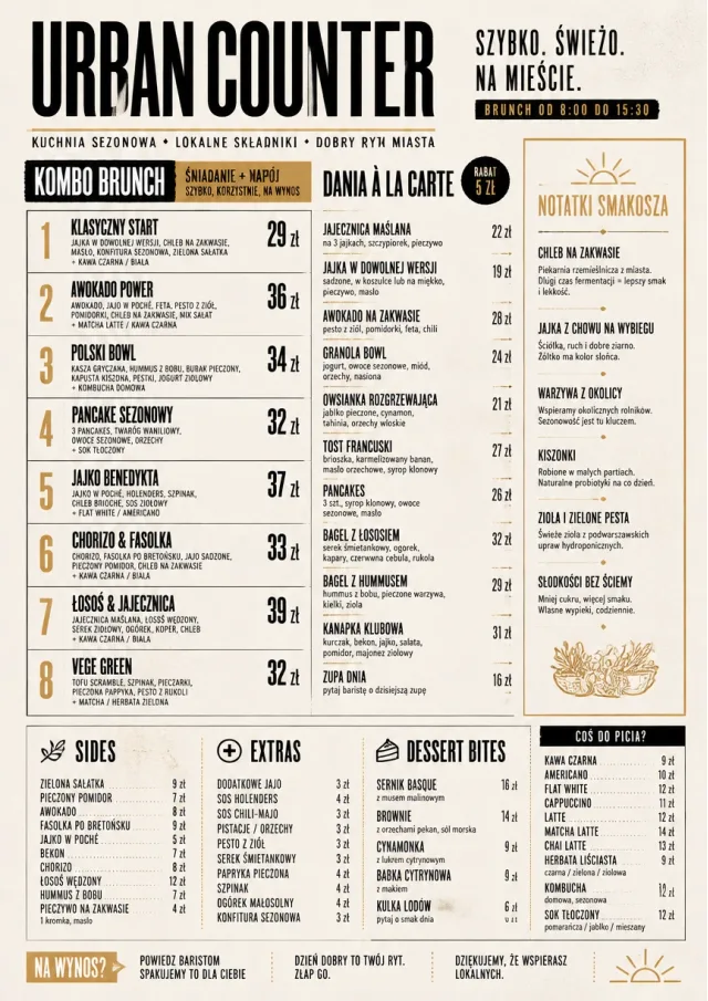 Urban Counter Quick brunch-menu menu template preview