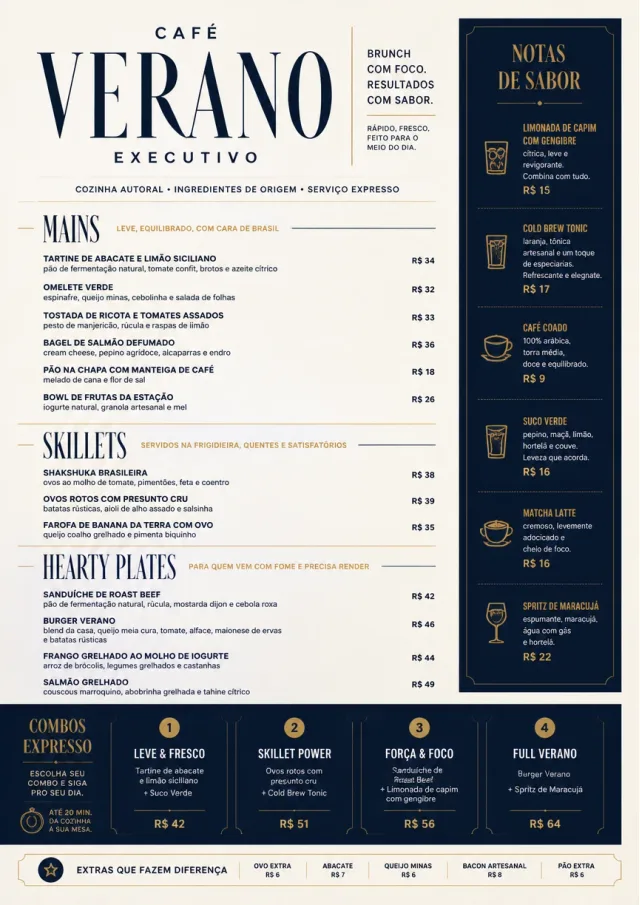 Power Lunch brunch-menu menu template preview
