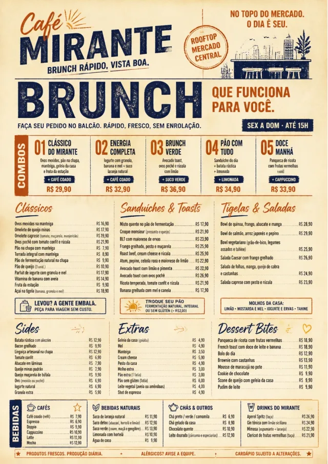 Urban Counter Quick brunch-menu menu template preview