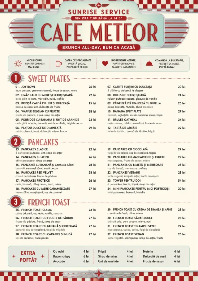 Diner Comfort brunch-menu menu template preview