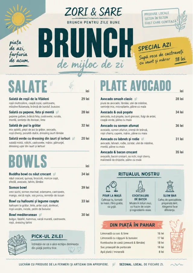 Market Fresh Midday brunch-menu menu template preview