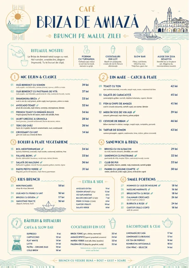 Coastal Midday brunch-menu menu template preview