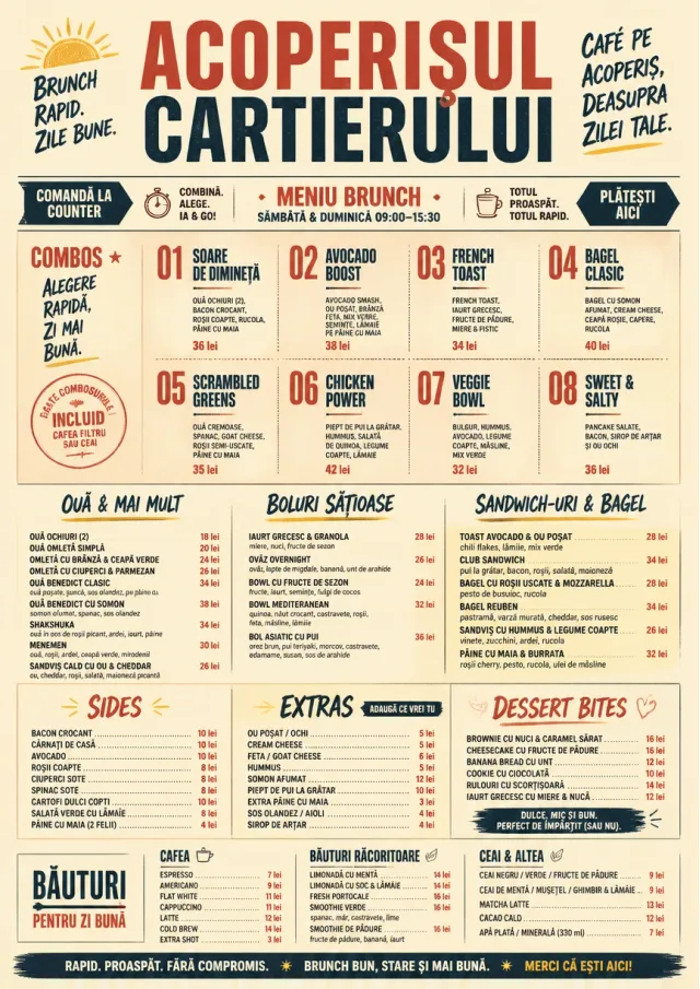 Urban Counter Quick brunch-menu menu template preview