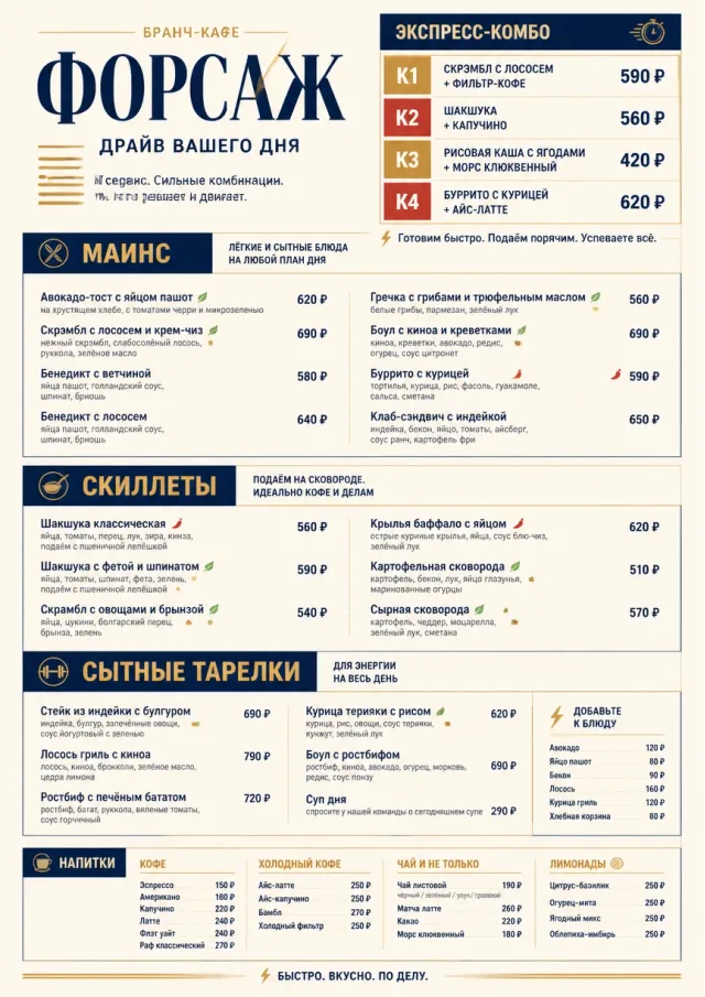 Power Lunch brunch-menu menu template preview