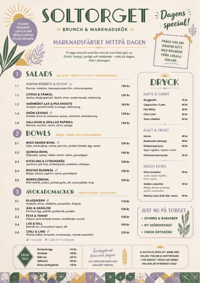 Market Fresh Midday brunch-menu menu template preview