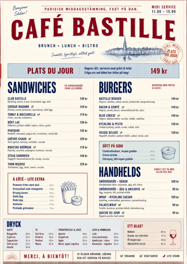 Bistro Midi brunch-menu menu template preview